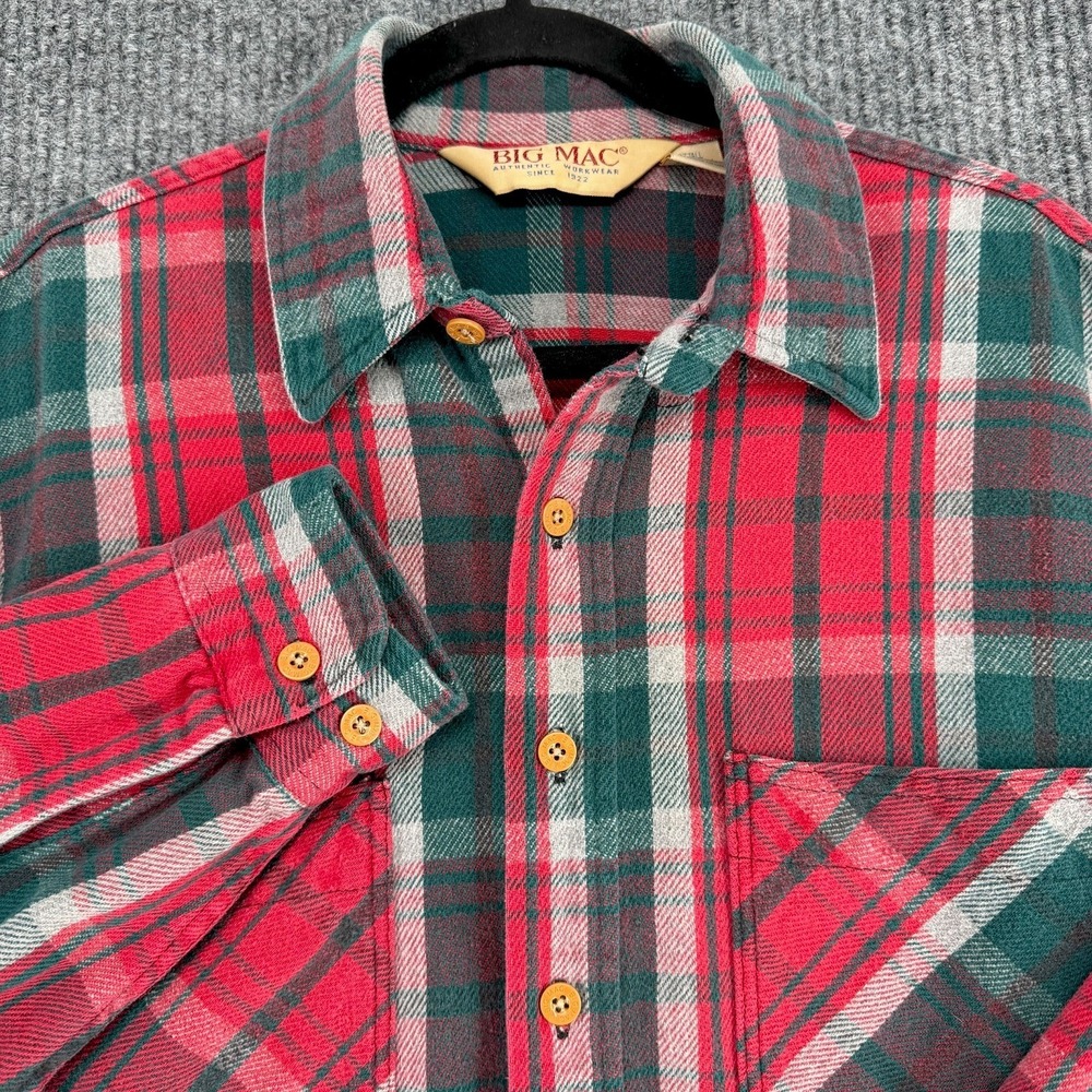 Vintage Big Mac flannel shirt USA made distressed workwear grunge XL Tall